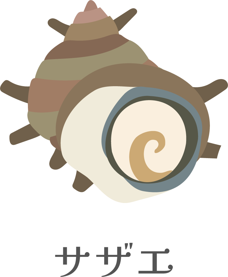 サザエのイラスト